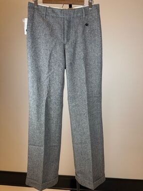 NWT GAP Classic Fit Cuffed Pants Gray Heathered Size 10